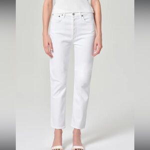 AGOLDE
Riley High-Rise Straight-Leg Jeans